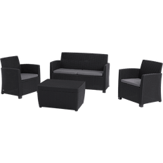 Keter Mia Outdoor Lounge Set, 1 Table incl. 2 Chairs & 1 Sofas