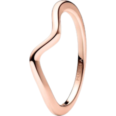 Roséguldpläterad Ringar Pandora Polished Wave Ring - Rose Gold