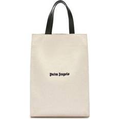 Naturale - Uomo Borse Palm Angels Shopper mit Logo-Stickerei Herren Baumwolle/Kalbsleder Einheitsgröße Nude