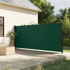 Groen Terraszonweringen vidaXL Windscherm Uittrekbaar 160x300 cm Donkergroen