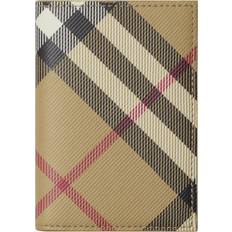 Burberry Portafogli e Portachiavi Burberry Check Fold Card Holder - Beige