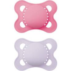 Mam Nappar Mam Original 0-6m Silicone Pink Strap 2 Pack