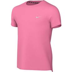 Nike Older Kid's Dri-FIT Miler Short Sleeve Training Top - Sunset Pulse/Reflective Silv (FD0237-628)