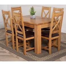 Brown - Oaks Dining Sets Thats Furniture Dakota Berkeley Brown Dining Set 87x152cm 5pcs