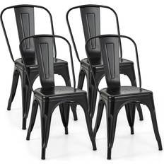Costway Metal High Back Bar 45cm Seating Stool
