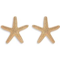 Gold Plated Earrings Ettika Statement Starfish Stud Earrings Gold