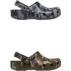 Crocs Unisex klassisk tryckt kamouflage träsko, Armégrön multi
