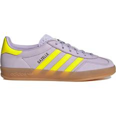 Purple - Women Shoes adidas Gazelle Indoor W - Silver Dawn/Solar Yellow/Gum