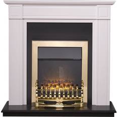 Fireplaces Adam georgian fireplace suite in pure white with blenheim electric fire in br