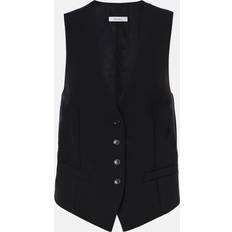 XXS Blouses Max Mara V-Neck Waistcoat Top black