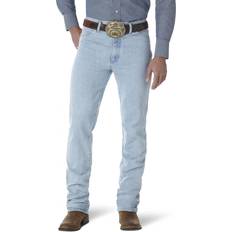 Gold - Men Jeans Wrangler Big And Tall Cowboy Cut Slim Fit Jeans - Gold Buckle Bleach