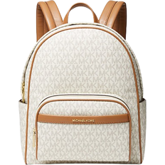 Donna Borse Michael Kors Bex Medium Signature Logo Backpack - Vanilla/Acorn