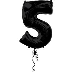 Black Number Balloons Amscan Number Balloons 5 Black