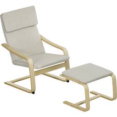 Polyester - Relaxsessel Homcom Fußhocker Sessel