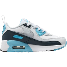 Kinderschuhe Nike Air Max 90 EasyOn PSV - White/Baltic Blue/Armory Navy/Wolf Grey