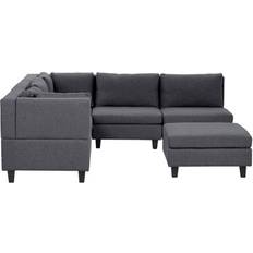 Beliani Unstad with Footstool Dark Grey Sofa 228cm 6pcs 5 Seater