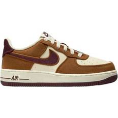 Sport Shoes Nike Air Force 1 LV8 GS - Light British Tan/Coconut Milk/Gum Dark Brown/Burgundy Crush