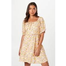 Short Dresses - Yellow Dorothy Perkins Petite Ditsy Puff Sleeve Mini Dress Yellow