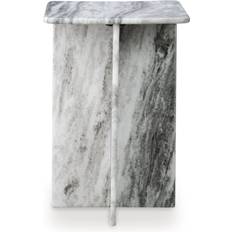 Marble - Quadratic Small Tables Ashley Keithwell White/Gray Small Table 13.5x13.5"