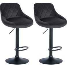 CLP Lazio Dark Grey/Black Taburete de bar 104cm 2pcs