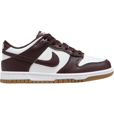 Rubber Basketball Shoes Children's Shoes Nike Dunk Low GS - White/Gum Light Brown/Burgundy Crush