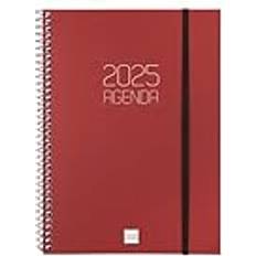 Finocam Opaque spiral agenda 2025 vecka horisontell vy januari 2025