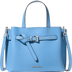 Michael Kors Blue Handbags Michael Kors Emilia Small Pebbled Leather Satchel - Sth Pacific