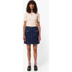 Skjørt Nudie Jeans Elvy Western Denim Skirt Blue Women's Organic X Sustainable Clothing X Large