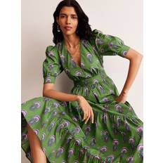 Boden Bella Puff Sleeve Maxi Dress, Green