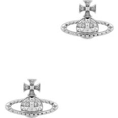 Vivienne Westwood Silver Earrings Vivienne Westwood Mayfair Bas Relief Orb Earrings - Silver/Transparent