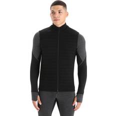 Merino Wool Vests Icebreaker Isolierte ZoneKnit Merino Weste Mann Black Größe