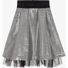 Silver Skirts Children's Clothing Karl Lagerfeld Karl Lagerfeld Kids Girls Metallic Silver Skirt 16 year