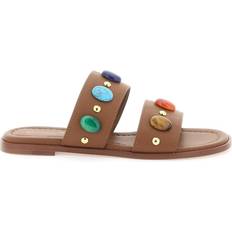 Gianvito Rossi Slides Gianvito Rossi Slides With Natural Stone Embell