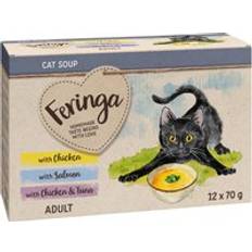 Feringa Cat Soup Saver Pack 24 x 70g Mixed Pack 3 Varieties