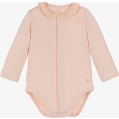 Petit Bateau Bodysuits Children's Clothing Petit Bateau Baby Girls Pink Cotton Ruffle Bodysuit 18 month