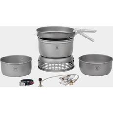 Gas til gasblus Trangia Gasblus 25 Large, 2100 W 2 gryder, 1 stegepande & vindskærm i HA hærdet aluminium griptang rem, Winter Gas 230 gram