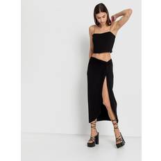 Lascana LSCN BY LASCANA Strandset: Spaghettitop und Midirock schwarz Gr. für Damen. Mit eckiger Ausschnitt. Figurbetont. Nachhaltig