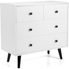 Costway Modern Handles-White Chest of Drawer