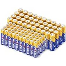 PKCELL 40 stycken batterier AA, R6P 40 stycken batterier AAA, R03P, 1,5 V kolbatterier