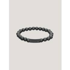 Tommy Hilfiger Men Bracelets Tommy Hilfiger Men's Black Ion-Plated Beads Bracelet Black ONE SIZE