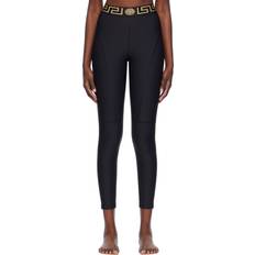 Versace Tights Versace Black Greca leggings