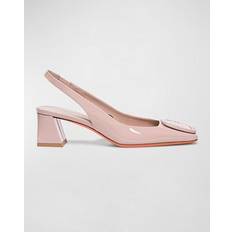 Santoni Femme Escarpins et Talons Santoni Women's Pink Patent Leather Slingback - Pink