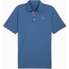 Puma Polo Shirts Puma Solid Polo Blue