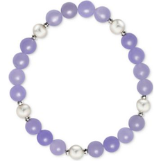 Macy's Purple Bracelets Macy's Dyed Green Jade, Cultured Freshwater Pearl 8mm & Hematite Stretch Bracelet Also in Lavender Jade, Red Jade, Charcoal Jade, & Ginger Jade Lavende 7 1/2 inches