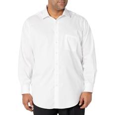 Men Shirts Van Heusen Men's Big & Tall Solid Dress Shirt White 18.5 35/36