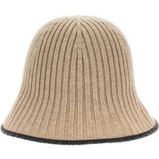 Yksivärinen Hatut Brunello Cucinelli Knit Bucket Hat Beige-Donna