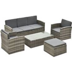Plastic Outdoor Lounge Sets OutSunny 5 PCs Outdoor Lounge Set