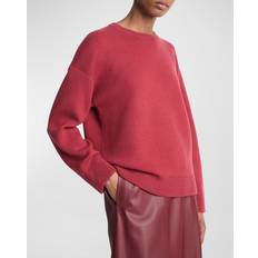 Knitted Sweaters - Red Jumpers Vince Structured Crewneck Wool Blend Pullover - Red
