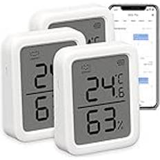 SwitchBot Indoor Thermometer Hygrometer 3 Pack, Indoor Humidity Sensor Alert