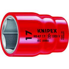 Toppe til topnøgler Knipex 98 47 17, Enkelt element, Stikadapter, vanadium Top til topnøgle